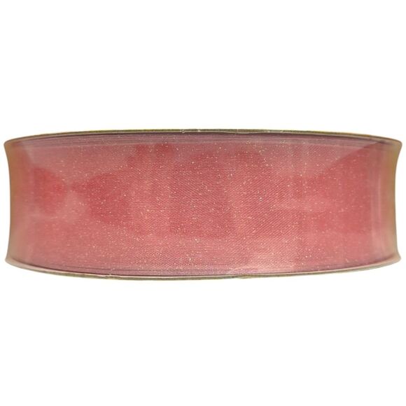 Member's Mark Wired Edge Premium Spring Ribbon, 1.5"W x 50yds - Pink Sparkle - Picture 1 of 1
